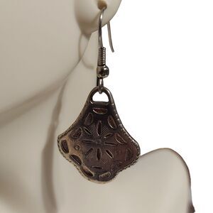 Vintage Sarah Coventry Dangle Metal Hooks Earrings 1 3/4"